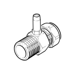 Gas Test Point Adaptor Brass 1/2" BSP TM x 15mm Comp.