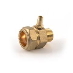 Gas Test Point Adaptor Brass 1/2" BSP TM x 22mm Comp.