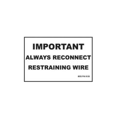 Adhesive Catering Hose Notice