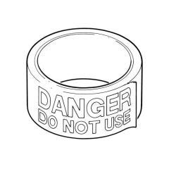 Danger Do Not Use Adhesive Tape - 36mm x 33m