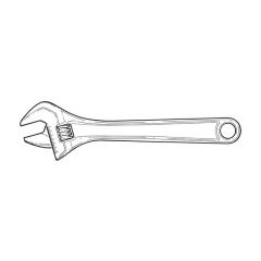 Bahco Adjustable Spanner - 10"/255mm, Capacity: 30mm