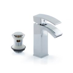 Alice Monobloc Basin Mixer Tap & Clicker Waste