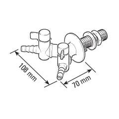 Arboles 2 Way Wall Tap - 90° Valves