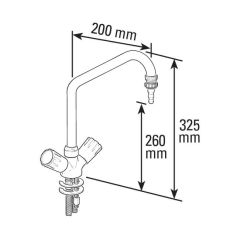 Arboles Laboratory Bench Mounted Mixer Water Tap