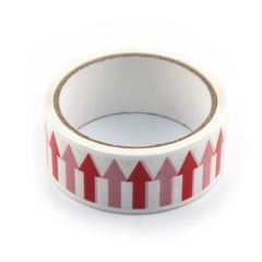 Arrow Tape - 38mm x 33m Red on White