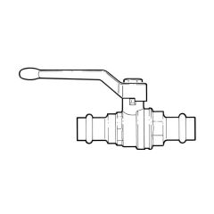 Ball Valve - 15mm Press-fit, Lever Handle