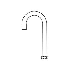 Aquajet AJRGS032 Body Deck Spout Gooseneck - 6"