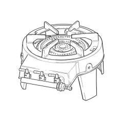 Boiling Ring, Single Pot Triple Burner - Cast Iron