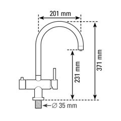 Boiling Water Tap System - Chrome, C Neck