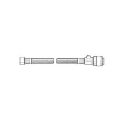 Flexible Isolating Tap Connector 1/2" x 15mm x 300mm