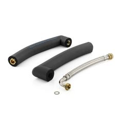 Caleffi Pre Insulated Heat Pump Hoses - 1" BSP F Sw Elbow x 28mm Comp x 300mm Pair