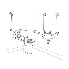 Fitzroy of London CC Rimless Doc M Toilet Pack - Dark Grey