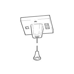 Ceiling Switch - 45A, Double Pole, 1 Way with Neon