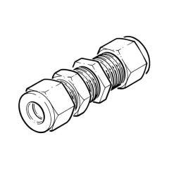 Comp. Bulkhead Coupling - 1/2" (3/4" bulkhead)