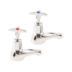 Cross Head Basin Taps - 1/2" Pair