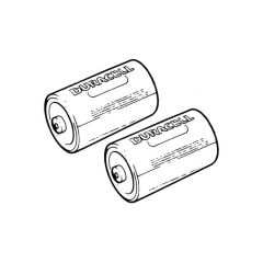 Duracell D Alkaline Batteries - Pack of 2