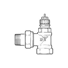 Danfoss Threaded Angled Valve Body - 1/2" BSP