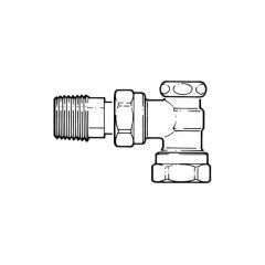 Danfoss RLV-D Angled Lockshield Valve - 15mm