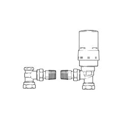 Danfoss Revolver RAS-D² Angled TRV - 10/15mm