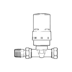 Danfoss Revolver RAS-D² Straight TRV - 10/15mm