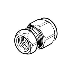 DN16 Comp. x 1/2" BSP F Connector - Solar Compression Fitting