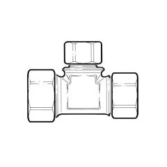 Autoflare® End & Branch Reduced Tee DN22 x DN15 x DN12