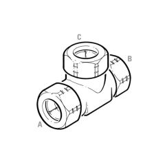 Gastite® Mechanical Tee - DN25 x DN25 x DN15