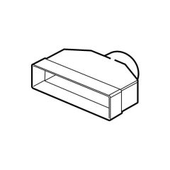 Domus Round to Single Airbrick Adaptor - 100mm