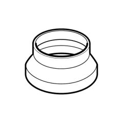 Domus Circular Reducer 125mm i.d. to 100mm o.d. White