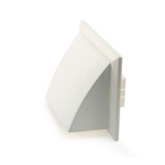 Domus System 100Cowled Rectangular Socket - White