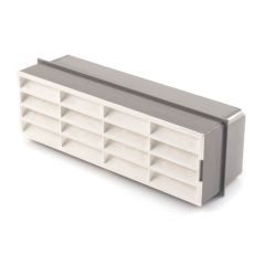 Domus Horizontal Louvred Airbrick - 210 x 65mm White