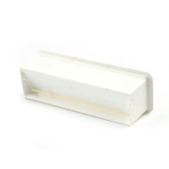 Horizontal Louvred Airbrick & Damper 200 x 56mm White