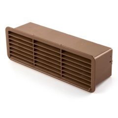 Horizontal Louvred Airbrick & Damper 200 x 56mm Brown