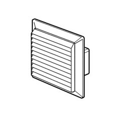 Domus Louvred Grill Rectanular Spigot 100mm Brown