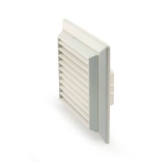 Domus Louvred Grill Rectanular Spigot 100mm White