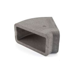 MegaDuct 220 Horizontal 45° Bend Insulation Dark Grey