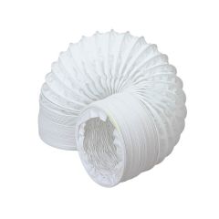 Domus Round Flexible Hose PVC - 1m x 100mm White