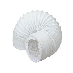 Domus Round Flexible Hose PVC - 1m x 125mm White