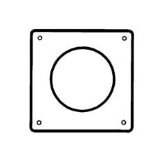 Domus Round Wall Plate - 154mm x 154mmm, 103mm i.d.