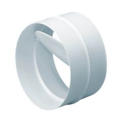 Domus Straight Pipe Connector & Damper - 125mm White