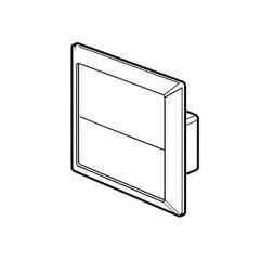 Domus Wall Outlet Rectangular Socket 2 Flaps Brown