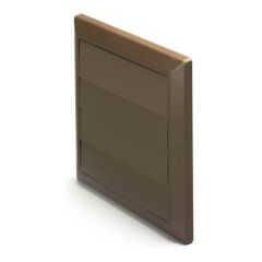 Wall Outlet Flap Round Spigot Brown 100mm 2 Flaps