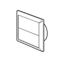 Wall Outlet Gravity Flap Round White 100mm 2 Flaps