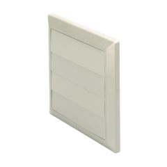 Wall Outlet Gravity Flap Round White 100mm 2 Flaps