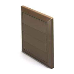 Domus Wall Outlet Round Spigot Brown 125mm 4 Flaps