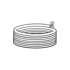 Drain Hose - 15m x 1/2" bore Orange