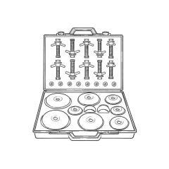 Drain Pressure Test Kit 2.1/2", 3", 4", 5", 6" Plugs