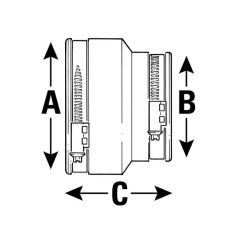 Drain Adaptor - 130 to 145mm x 110 to 125mm x 120mm