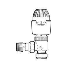 Drayton RT212 Angled TRV - 15mm