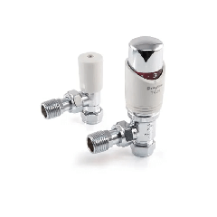 Drayton TRV4 Angled TRV & Lockshield Set - 15mm